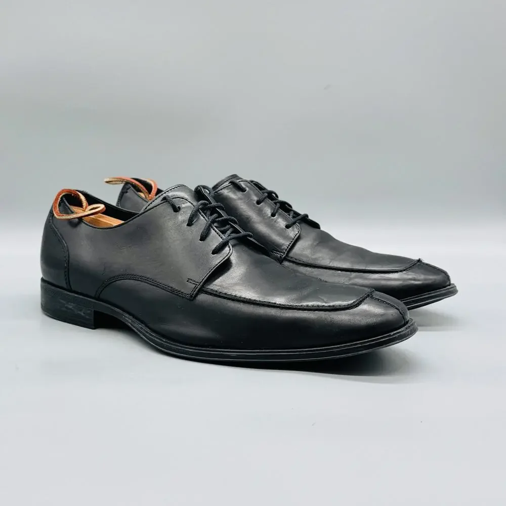 Cole Haan Shoes Mens 11.5 Black Leather Derby Oxford Lace Up Dress Square Toe